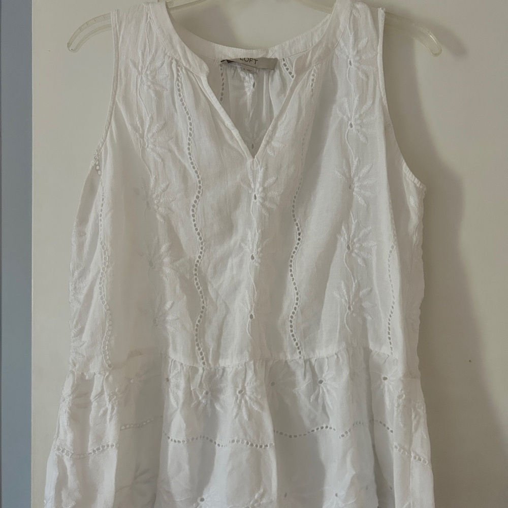 White Sleeveless Top